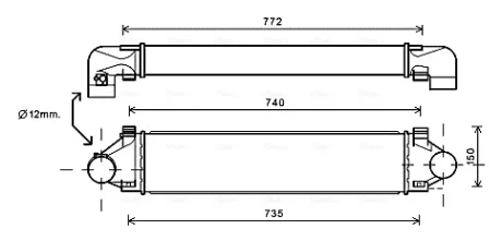 AVA VOLVO Інтеркулер S60 II, XC60 I AVA COOLING VOA4173