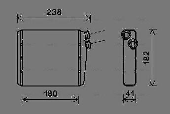 Радиатор отопителя салона Volvo S60 (10-), S80 (06-), XC60 (08-),XC70 (07-)/Rang AVA COOLING VOA6163