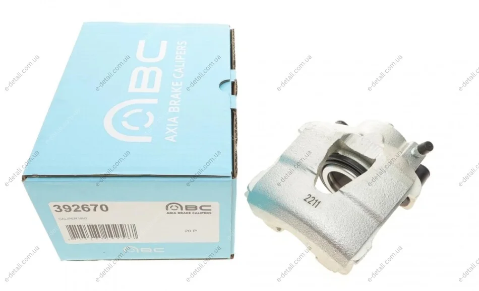 Суппорт тормозной (передний) (L) Audi A1/A3/ Skoda Fabia/Octavia/Rapid 1.0-3.6 96- (d=54mm) (Ate) AXIA Brake Calipers 392670 (фото 1)