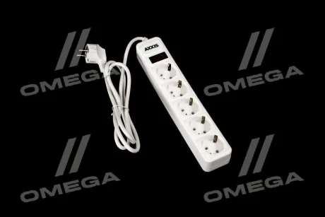 Мережевий фільтр-подовжувач Optima Base 5 1,5m WHITE провід 3*0,75мм2<AXXIS> Axxis Ax-1255