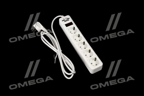 Мережевий фільтр-подовжувач з USB2 Optima Base 5 1,8m WHITE провід 3*0,75мм2 <AXXIS> Axxis Ax-1267