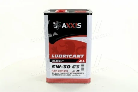 Олива моторн. AXXIS 5W-30 C3 504/507 (Каністра 4л) Axxis AX-2020
