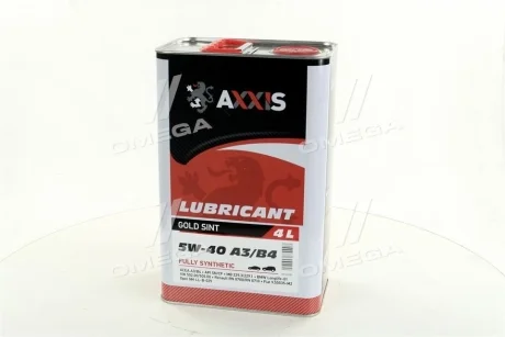 Масло моторн. AXXIS 5W-40 A3/B4 Gold Sint (Каністра 4л) Axxis AX-2025
