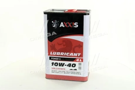Олива моторн. AXXIS 10W-40 Power Х (Каністра 4л) Axxis AX-2034