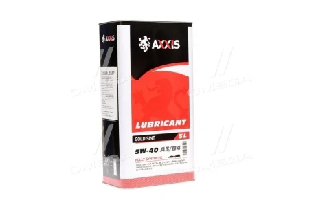 Масло моторное. AXXIS 5W-40 A3/B4 Gold Sint (Канистра 5л)) Axxis AX-2175