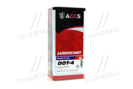 Рідина гальм. AXXIS DOT4 (Каністра 4л) Axxis AX-26461.4