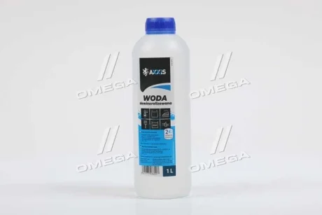 Вода дистиллированная 2-я очистка (твердая канистра 1л) <AXXIS> Axxis Ax-829