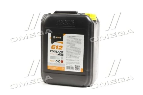 Антифриз YELLOW G12 Сoolant Ready-Mix -36°C <AXXIS> (жовтий) (Каністра 10кг) Axxis AX-P999-G11Ye RDM10