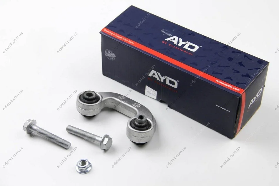 Стойка стабилизатора передн прав AUDI A4 B6 (-09), B7 (-08), SEAT EXEO (08-) AYD 96-04123 (фото 1)
