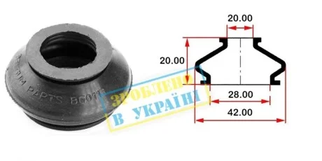 Пыльник опоры шаровой рулевого наконечника (универсальный) (28х20x20) BELGUM PARTS BG0113