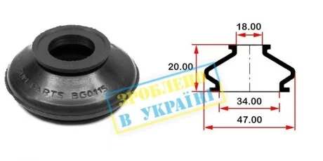 Пыльник опоры шаровой рулевого наконечника (универсальный) (34х18x20) BELGUM PARTS BG0115