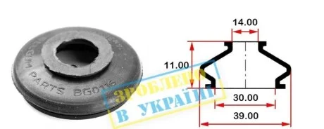 Пыльник опоры шаровой рулевого наконечника (универсальный) (30х14x11/39) BELGUM PARTS BG0116