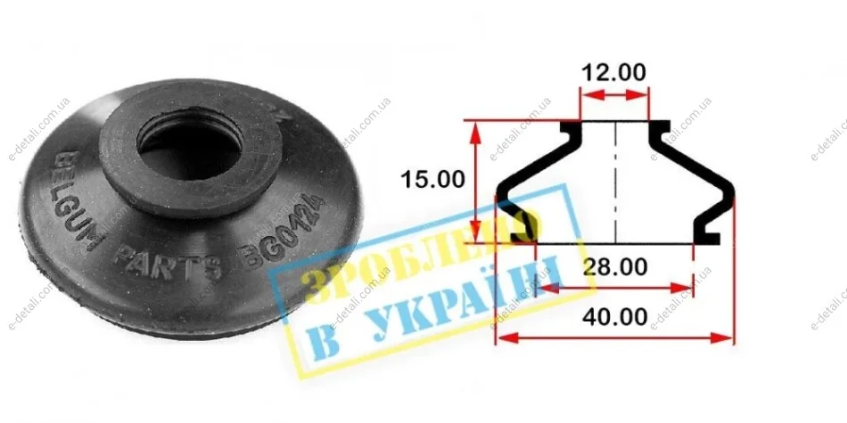 Пыльник тяги рулевой поперечной BMW 5(E39)/7(E38) (28х12x15) BELGUM PARTS BG0124 (фото 1)