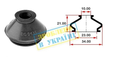 Пыльник опоры шаровой рулевого наконечника (универсальный) (23х10x21) BELGUM PARTS BG0135