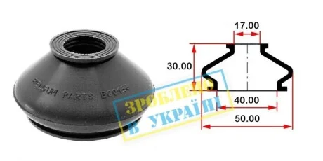 Пыльник опоры шаровой рулевого наконечника (универсальный) (40х17x30) BELGUM PARTS BG0136