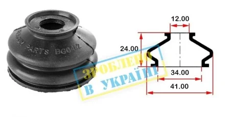 Пыльник опоры шаровой рулевого наконечника (универсальный) (34х12x24) BELGUM PARTS BG0142