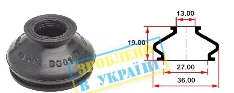 Пыльник опоры шаровой рулевого наконечника (13x27) BELGUM PARTS BG0149