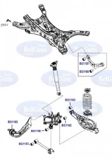 Сайлентблок важеля (заднього/знизу) Mazda 3/6/CX-5 13- BELGUM PARTS BG1163