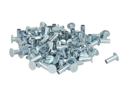 Комплект заклепок. 100 шт. стальная полутрубчатая. L9. 6.35x14.3 BERAL 93684