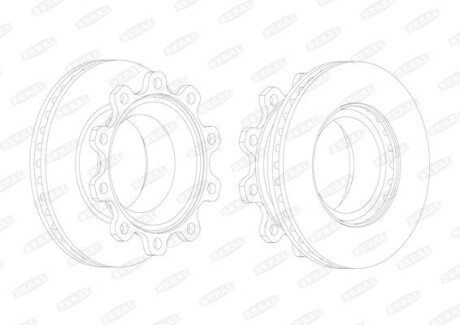 Тормозной диск, BPW, Только для осей с тормозной системой KNORR (с системами TSB производства BPW н BERAL BCR176A