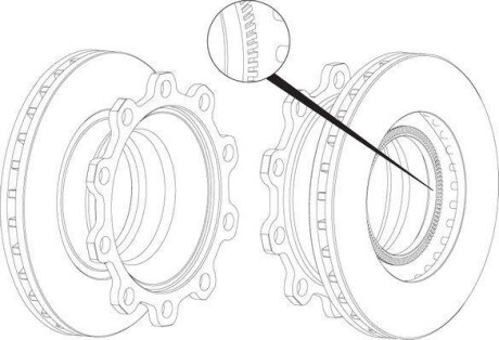 Тормозной диск, GIGANT SMB, 430мм ABS, Knorr SB/SN7; Haldex DB20; Wabco Pan22 BERAL BCR199A