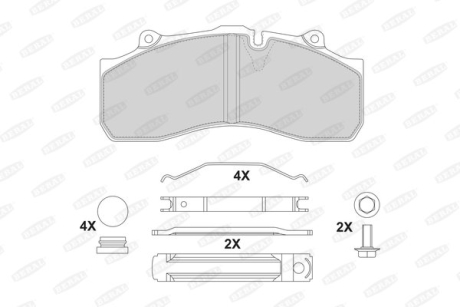 Комплект тормозных колодок, дисковый тормоз, WVA29143 BERAL BCV29143TK