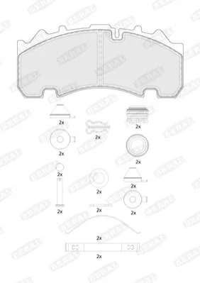 Комплект тормозных колодок, дисковый тормоз BERAL BCV29265TK (фото 1)