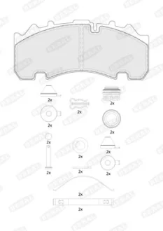 Комплект тормозных колодок, дисковый тормоз BERAL BCV29265TK