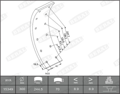 Тормозные накладки BERAL KBL1534901549