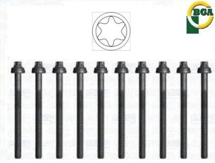 Комплект болтов с головкой системы TORX из черного металла BGA BK4363