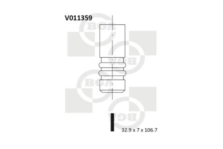 Клапан впускний BGA V011359