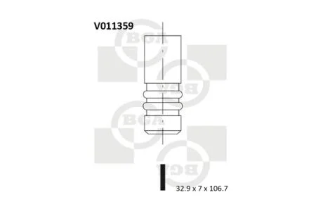 Клапан впускний BGA V011359