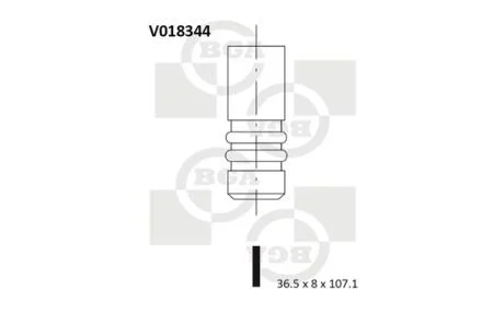Клапан впускний BGA V018344