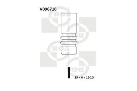 Клапан двигуна BGA V096716