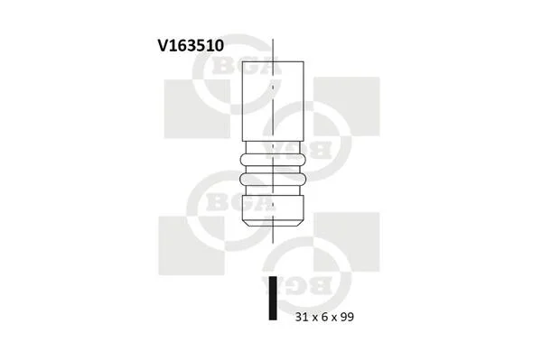 Клапан двигуна BGA V163510 (фото 1)