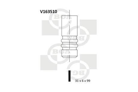 Клапан двигуна BGA V163510