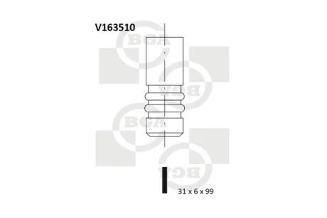 Клапан двигуна BGA V163510