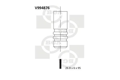 Клапан двигателя BGA V994876