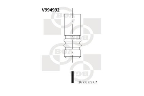 Клапан впускной BGA V994992