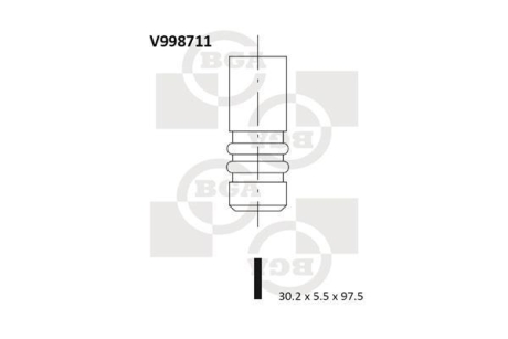 Клапан выпускной BGA V998711