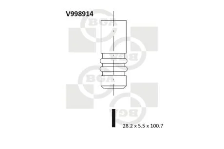 Клапан двигуна BGA V998914