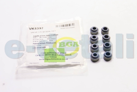 Сальники клапанов комплект BGA VK5392 (фото 1)