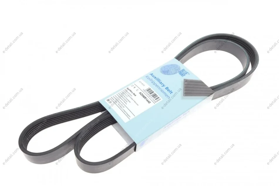 Ремень генератора Citroen Berlingo/ Fiat Scudo 1.9D/ Ford Fiesta 1.3 95-03/ Hyundai Accent 1.5 02-05 BLUE PRINT AD06R1440 (фото 1)