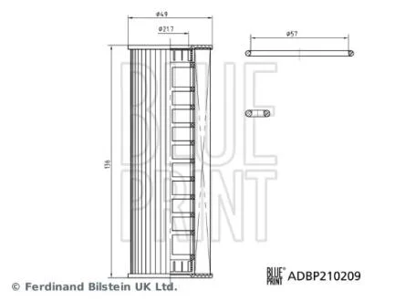 Фільтр масляний BLUE PRINT ADBP210209