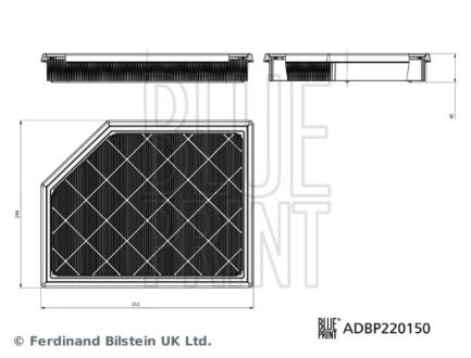 Фільтр повітря BLUE PRINT ADBP220150