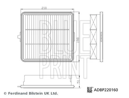 Фільтр повітря BLUE PRINT ADBP220160 (фото 1)