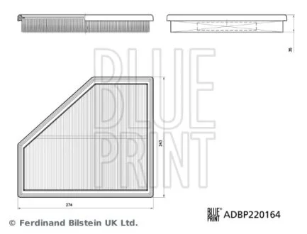 BMW Повітряний фільтр праворуч 3 (G20, G80, G28) M3 20- BLUE PRINT ADBP220164