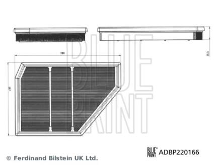 BMW Повітряний фільтр праворуч X5 (G05, F95) M 19-23 BLUE PRINT ADBP220166