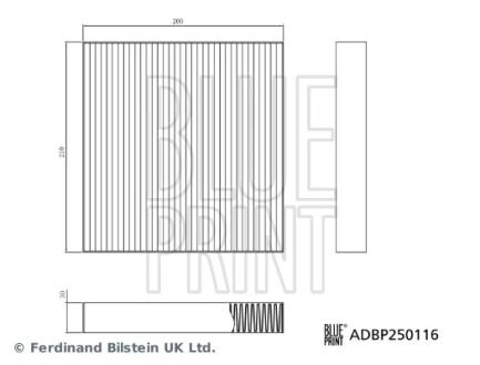 Фільтр салону BLUE PRINT ADBP250116