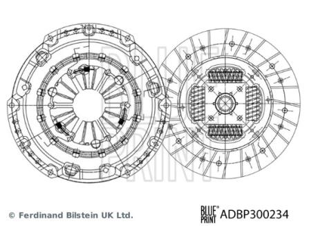FIAT К-кт зчеплення без вижимн. DUCATO III 2,3JTD 12- BLUE PRINT ADBP300234
